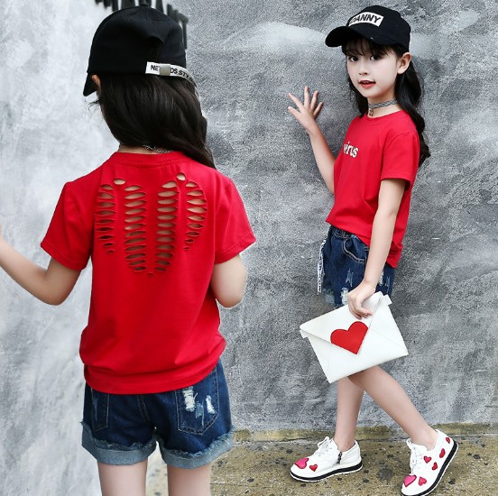 2018夏服新品韓国子供服　女の子　人気　半袖Tシャツ　120～160サイズ