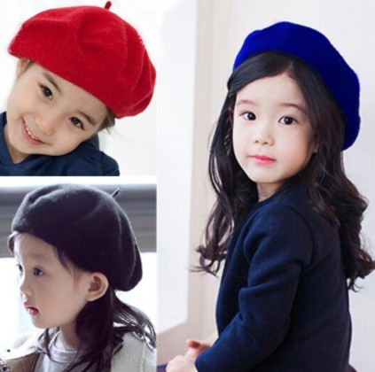 2019冬服新作韓国子供服　女の子　人気ベレー帽
