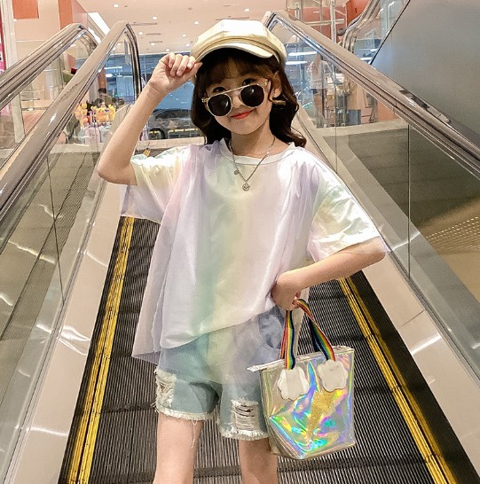 2020夏服新作韓国子供服　女の子  かわいい　半袖ｔシャツ