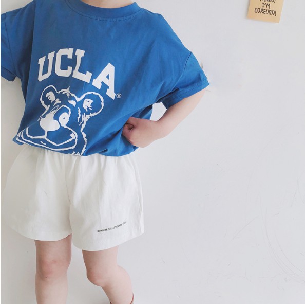 2021夏服新作韓国子供服　男女兼用 UCLA　半袖Ｔシャツ