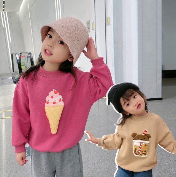 2021冬服新作韓国子供服　女の子  2色　トップス