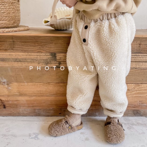 2021冬服新作韓国子供服　女の子　Lamb Wool　ズボン