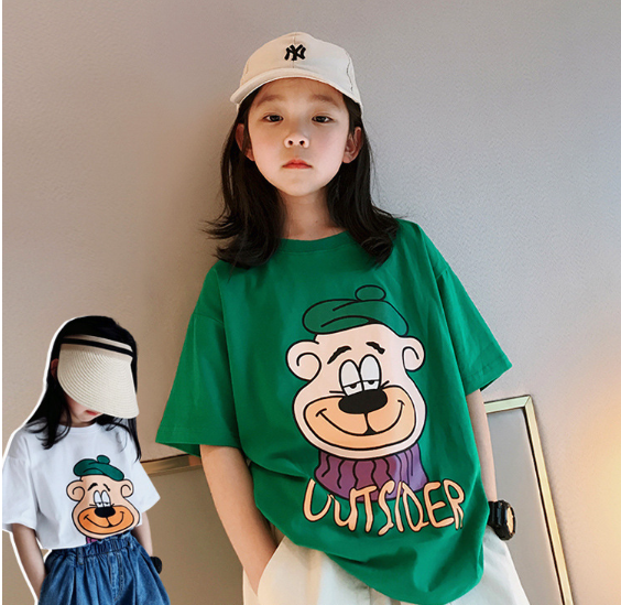 2023夏服新作韓国子供服　女の子　可愛い　半袖Tシャツ