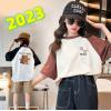 2023夏服新作韓国子供服　女の子　くまちゃん柄　半袖ｔシャツ