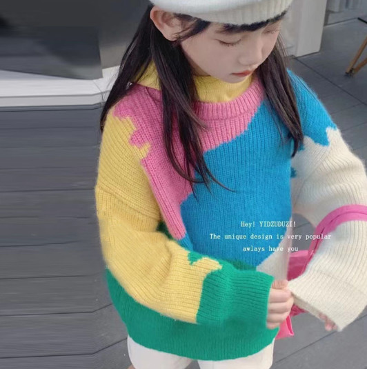 2023秋服新作韓国子供服　女の子　ニット　セーター