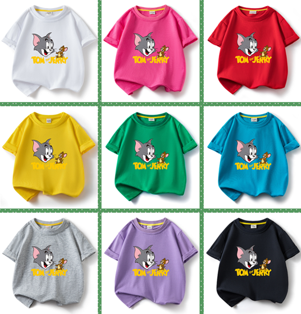 2024夏服新作韓国子供服  Tom and Jerry　半袖ｔシャツ