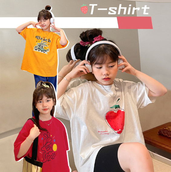 2024夏服新作韓国子供服　女の子　8色半袖ｔシャツ