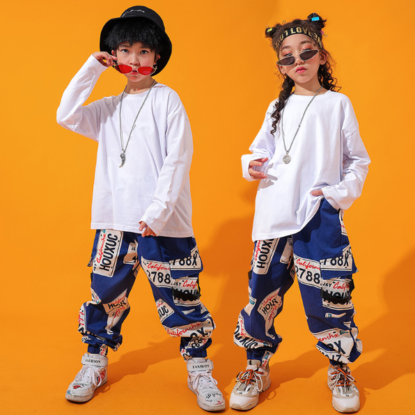 2025春服新作韓国子供服　hiphop　デニムパンツ