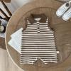 2025夏服新作ベビー服　ボーダー　ロンパース