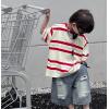 2025夏服新作韓国子供服　ボーダー　半袖ｔシャツ