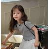 2025夏服新作韓国子供服　リボン柄　半袖ｔシャツ