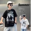 2025夏服新作韓国子供服　英字ロゴ　半袖ｔシャツ