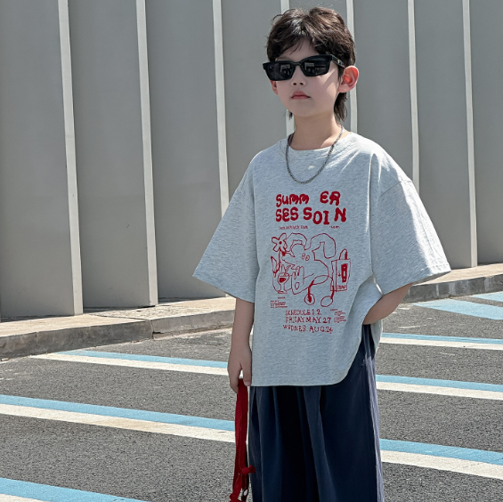 2025夏服新作韓国子供服　男の子　半袖ｔシャツ