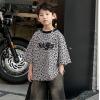 2025夏服新作韓国子供服　男の子　豹柄　半袖ｔシャツ