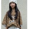 2025夏服新作韓国子供服　豹柄　レース　トップス