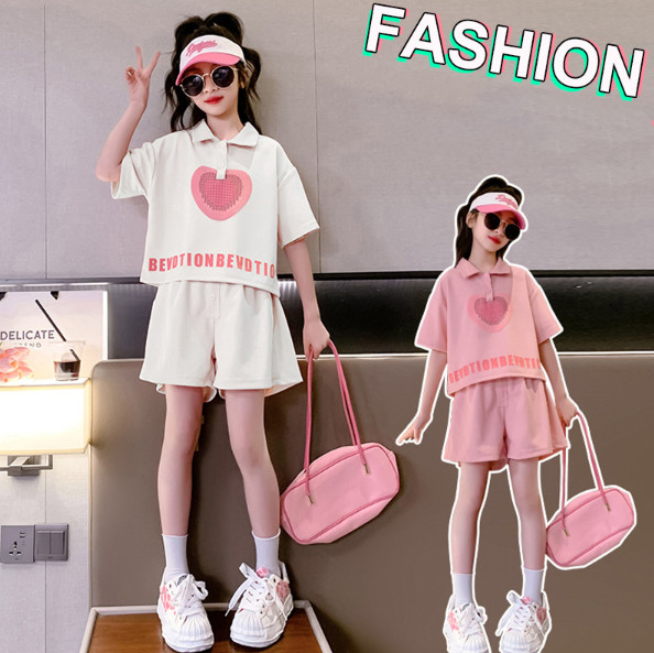 2025夏服新作韓国子供服　女の子　上下セット