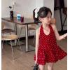 2025夏服新作韓国子供服　ドット柄　ワンピース