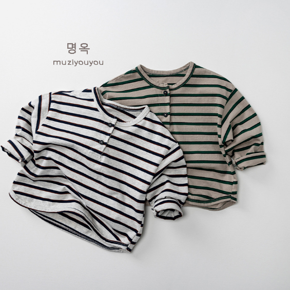 2025秋服新作韓国子供服　ボーダー　長袖ｔシャツ