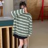 2025秋服新作韓国子供服　ボーダートップス　長袖ｔシャツ
