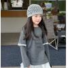 2025秋服新作韓国子供服　レース　偽二重袖ｔシャツ