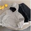 2025冬服新作韓国子供服　ボーダー　パーカー