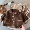 2025冬服新作韓国子供服  シープボア　アウター