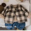 2025冬服新作韓国子供服　チェック柄　アウター