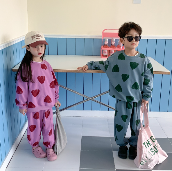 2026春服新作韓国子供服　女の子　上下セット