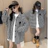 2026春服新作韓国子供服　千鳥格子柄　ブラウス
