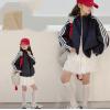 2026春服新作韓国子供服　ボーダー　ジッパートップス