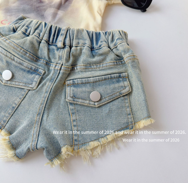 2026夏服新作韓国子供服　デニムパンツ