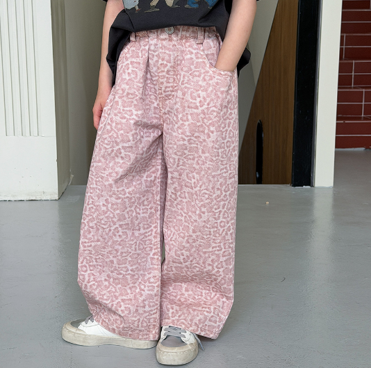 2026春夏服新作韓国子供服　ヒョウ柄パンツ