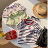 2026夏服新作韓国子供服　ボーダー柄　半袖ｔシャツ