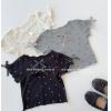 2026夏服新作韓国子供服　リボン柄　半袖ｔシャツ