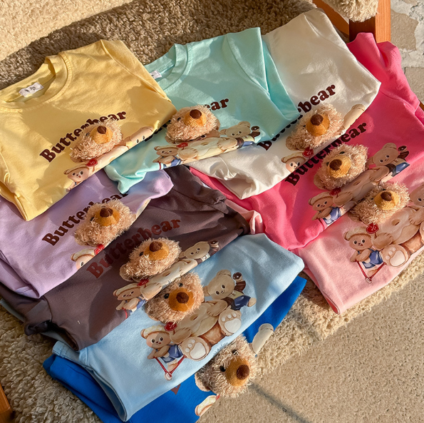 2026夏服新作韓国子供服　くまちゃん半袖ｔシャツ