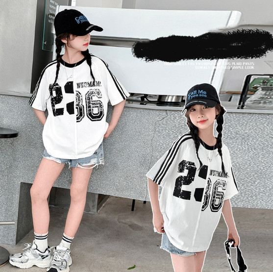 2026夏服新作韓国子供服　ボーダー　トップス