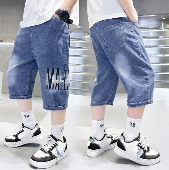 2026夏服新作韓国子供服　7分丈　デニムパンツ