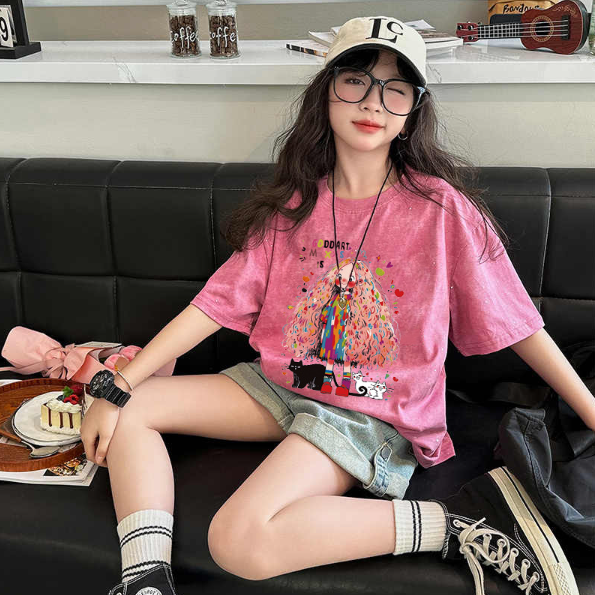 2026夏服新作韓国子供服　女の子　半袖ｔシャツ