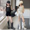 2026夏服新作韓国子供服　ドット柄トップス　パンツ
