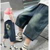 2026夏服新作韓国子供服　7分丈　デニムパンツ