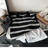 2026夏服新作韓国子供服　ボーダー柄　上下セット