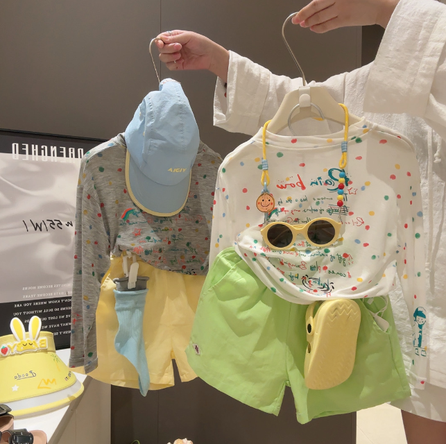 2026夏服新作韓国子供服　UVカットウェア　長袖ｔシャツ