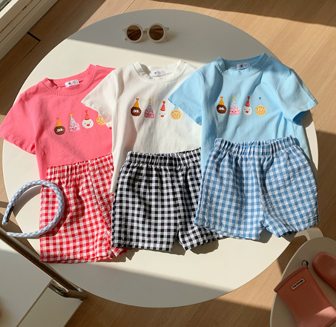 2026夏服新作韓国子供服　5色上下セット