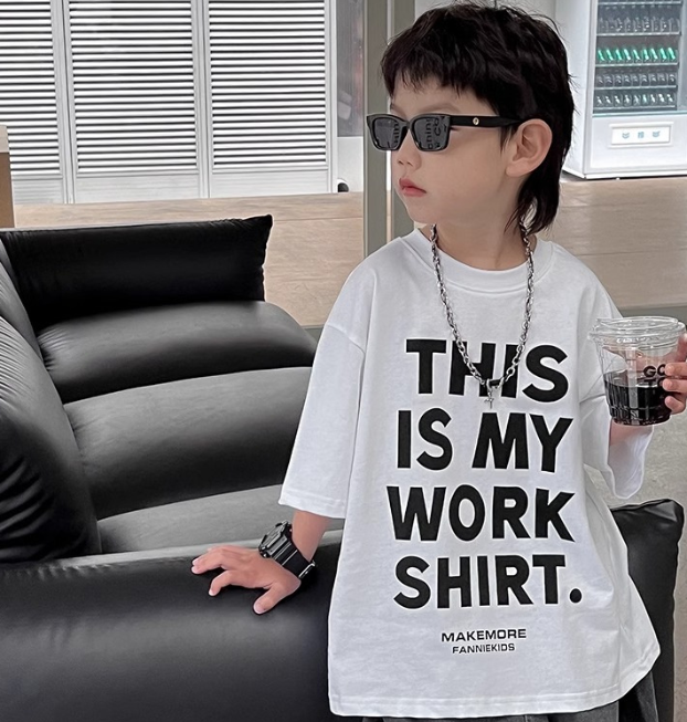 2026夏服新作韓国子供服　英字ロゴ　半袖ｔシャツ