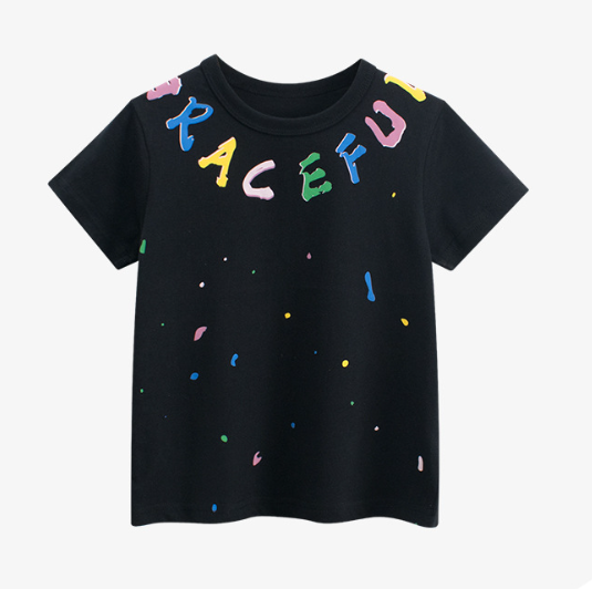 2026夏服新作韓国子供服　英字ロゴ　半袖ｔシャツ