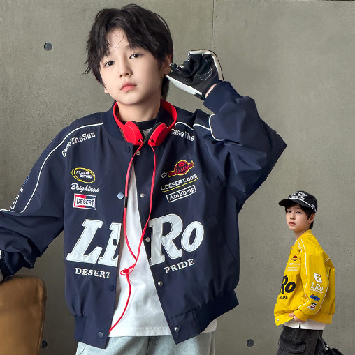 2026秋服新作韓国子供服　英字ロゴ　ジャケット